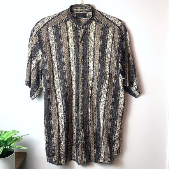 Retro 80s/90s Zeidler & Zeidler Geometric Button Up Shirt - Medium - Picture 2 of 7